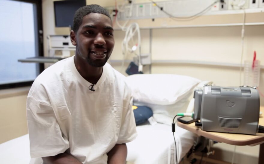 Stan Larkin, the first Michigan patient to receive an artificial heart.