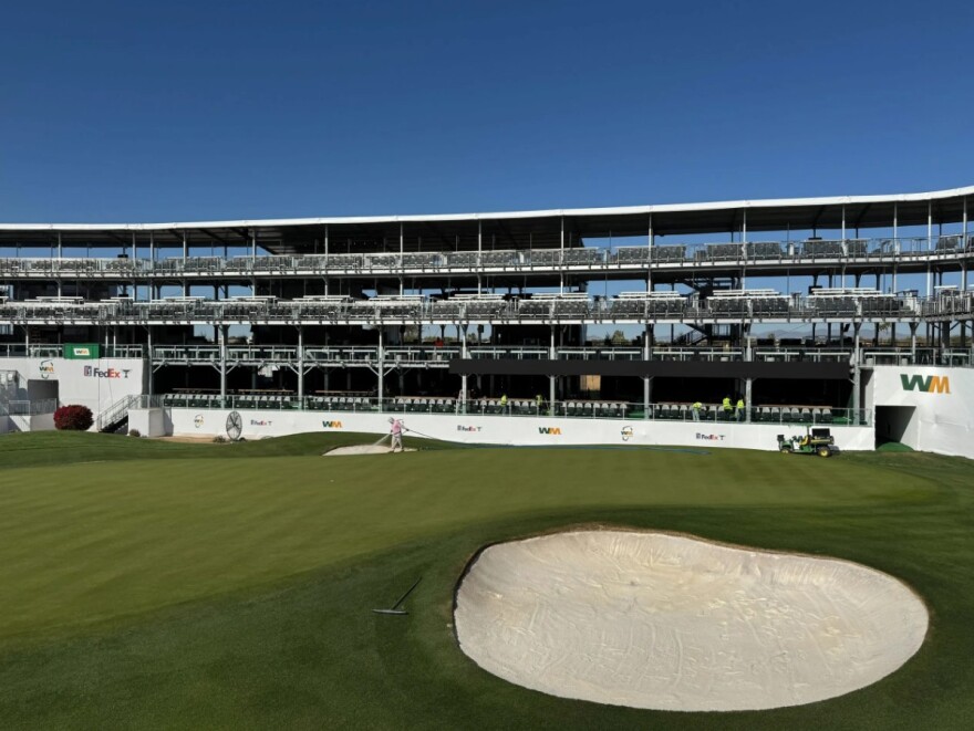 The WM Phoenix Open debuts its new Pin-Hi club this week as well as an additional floor built under the main section of the 16th hole.