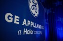 FILE - A trailer with the GE logo is seen at a stage area at GE Appliances global headquarters, Aug 13, 2025, in Louisville, Ky.