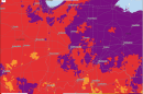The National Weather Service HeatRisk map shows four levels of heat danger.