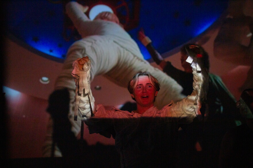 Eros Kraus plays Rocky Horror during a rehearsal on Oct. 10, 2026, in Moscow, Idaho.