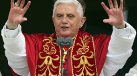 Pope Benedict XVI addresses a crowd in Austria in September 2007.
