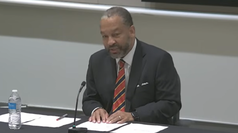 Attorney Rob Harrington during his City Council interview last week.