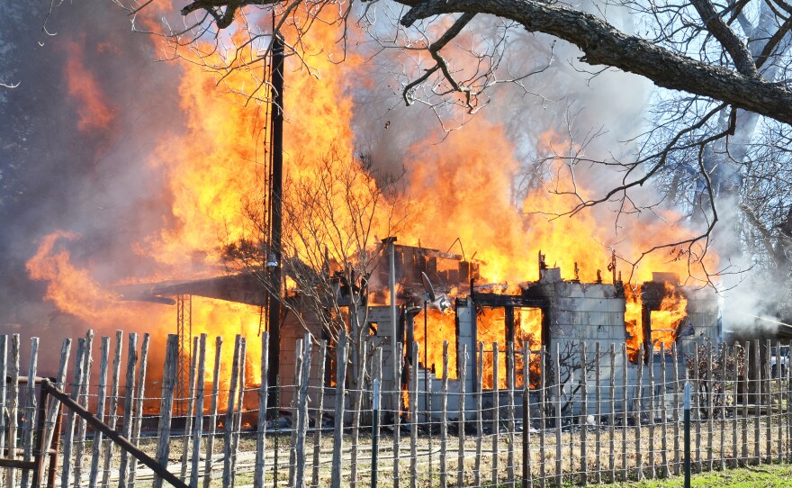 Fire began in the kitchen. Delta County house fire, 1/3/11.