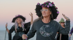 Ronda Maus of Suffolk at a dance practice with the group, the OV Sea Hags. The group, which started a year ago, is based on a group from Germany and celebrates sisterhood, community and raises money for charities.