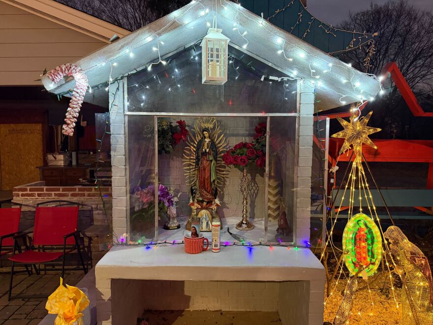 A nativity scene honoring Jesus