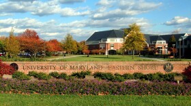 A brick design displaying "University of Maryland, Eastern Shore" at the front of its' campus