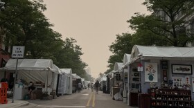 The Ann Arbor Art Fair under a hazy sky July 16.