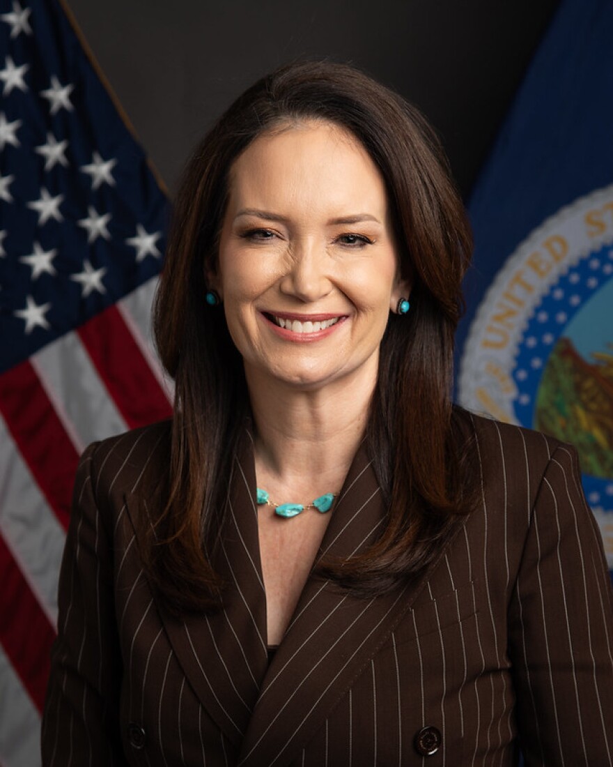 U.S. Secretary of Agriculture Brooke Rollins. This official portrait was taken on Feb. 14, the day after mass terminations at USDA.