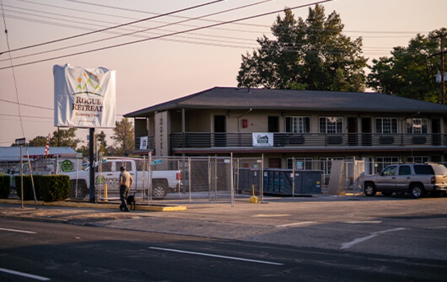  The Redwood Inn in Medford, under renovations by Rogue Retreat before suspended in March of 2022.