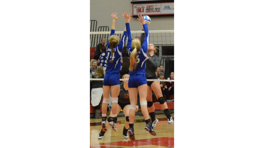 HS volleyball players