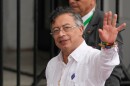 FILE - Colombian President Gustavo Petro arrives at the presidential palace in Panama City, Jan. 28, 2026. (AP Photo/Matias Delacroix, File)