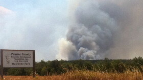 View of wildfire from about seven miles away.