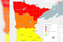 A map produced by the Minnesota Pollution Control Agency shows the forecast for air quality for Tuesday, July 29, 2025. Wildfire smoke is expected to move into the state Monday night and linger throughout the week.