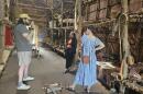 Visitors tour Ganondagan State Historic Site near Rochester, New York.