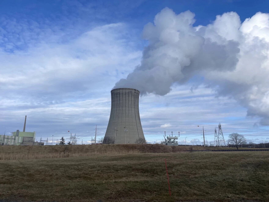 A cooling tower at a nuclear power plant in Oswego, New York. Four nuclear reactors currently operate in the state, providing one-fifth of its electricity.