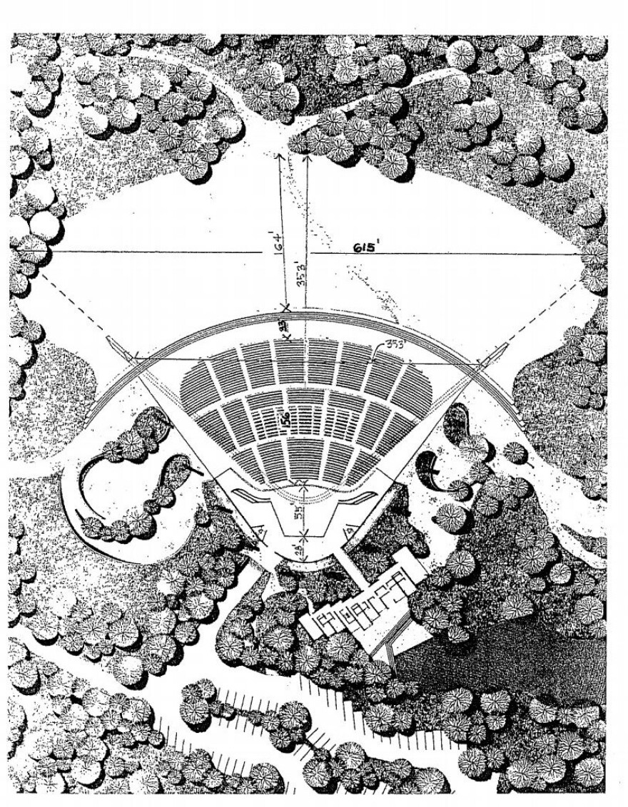 An original drawing of the Blossom grounds.