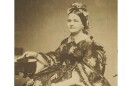 Mary Lincoln in the strawberry dress.
