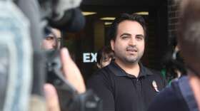 Ricardo Negron speaks to reporters outside the Orange County Supervisor of Elections Office. Photo: Matthew Peddie, WMFE