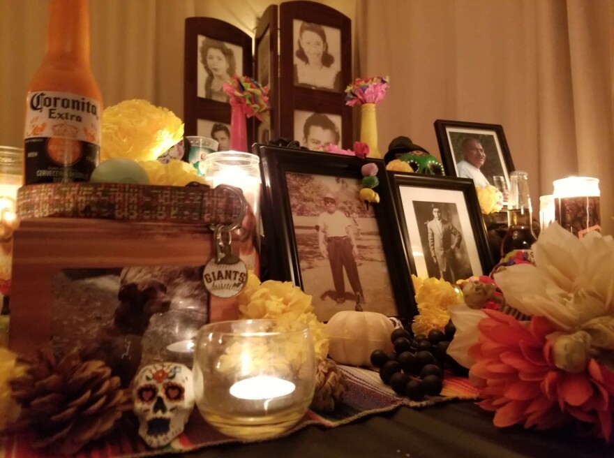 Irene Contreras' altar for Dia de los Muertos.