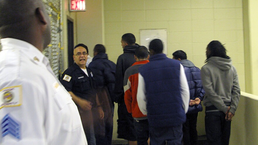 Cook County Jail inmates head off to bond court after being screened for mental illness. If they then don't get released, the jail will separate the mentally ill from the other inmates.