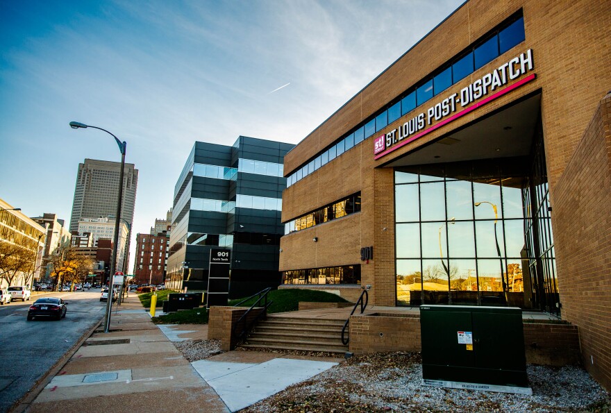 The St. Louis Post-Dispatch headquarters on Thursday, Dec. 2, 2021, at 901 10th North Street in St. Louis. 