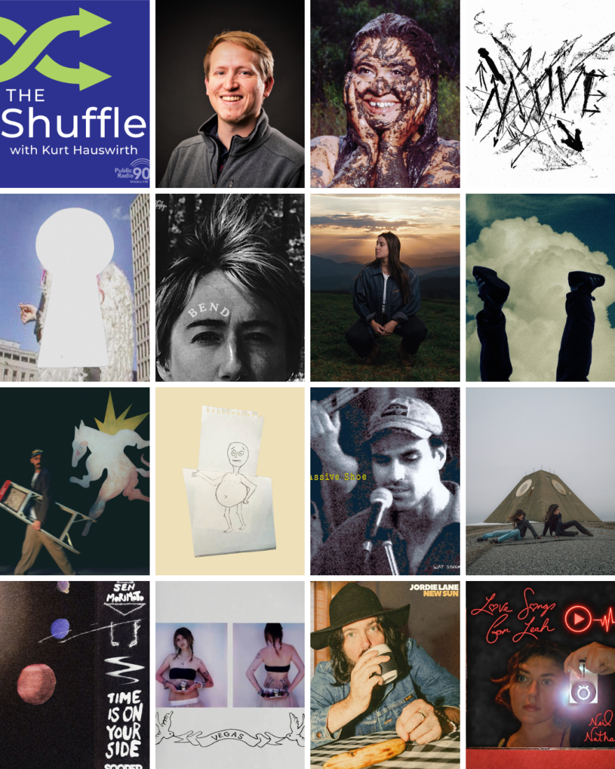 Decorative montage of featured artists' album art in 5:4 grid