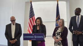 Governor Gretchen Whitmer announces the potential elimination of medical debt for approximately 200,000 Michiganders in a press conference.
