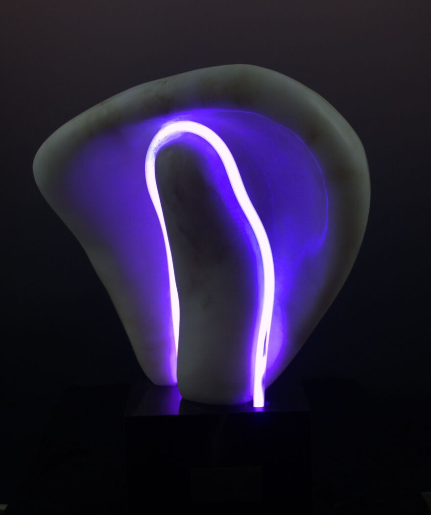 'Anthurium' by Joel Shapses was inspired by the tropical plant known for its glossy, heart-shaped leaves and distinctive waxy spathes.