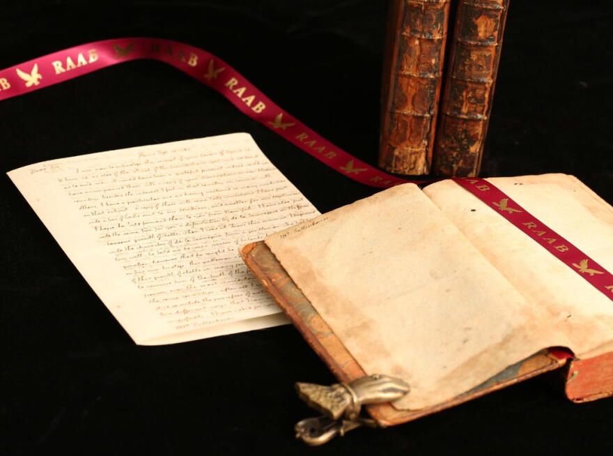 The letter, penned in 1787 was sent to a prominent scientist along with three books on chemistry.