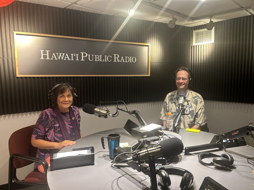 HPRʻs Catherine Cruz with Karl Rhoads
