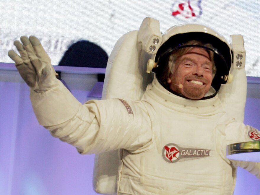 Sir Richard Branson owns Virgin Galactic, a company leading the tourism space race with its suborbital passenger spaceship, due out in December.
