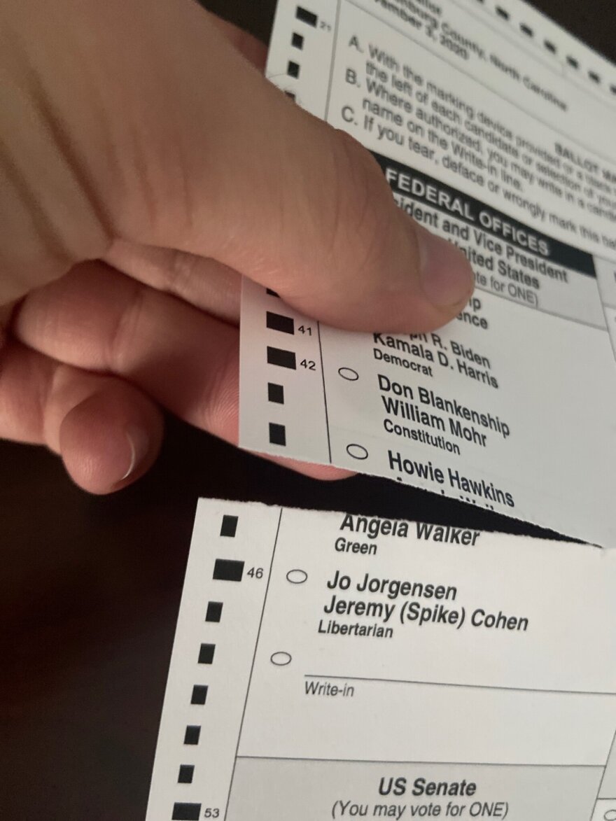 Voter Ben Copeland found a tear in his ballot when he received it.