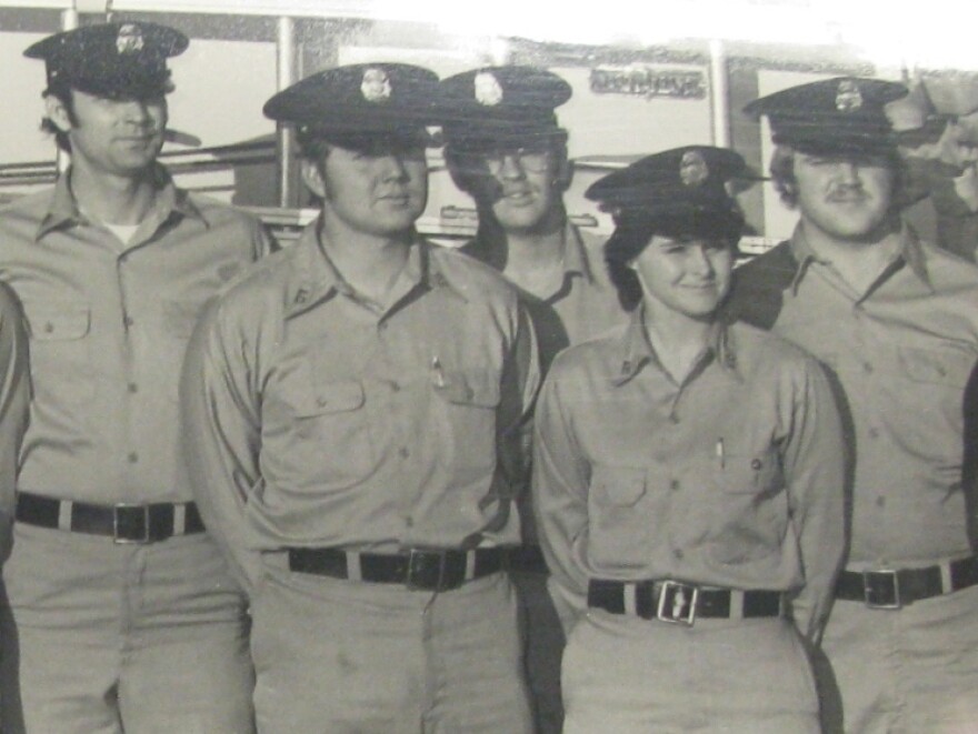 Judy Brewer became the nation's first career full-time female firefighter in Arlington County, Va., in 1974.