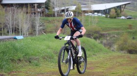 Haley Batten competing at the 2024 Pan American Championship at Soldier Hollow.
