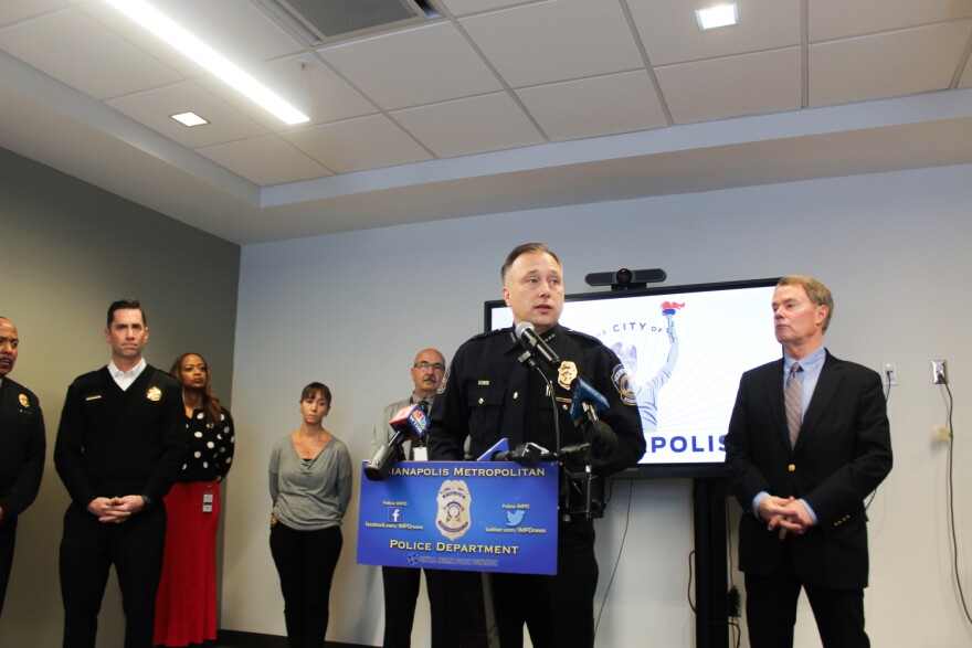 Indianapolis Metropolitan Police Department Chief Chris Bailey speaks at a press conference on Tuesday, January 7, 2025 announcing the city’s new Unified Mental Health Response Initiative. Bailey said he believes police aren’t always necessary or appropriate for responding to mental health crises.