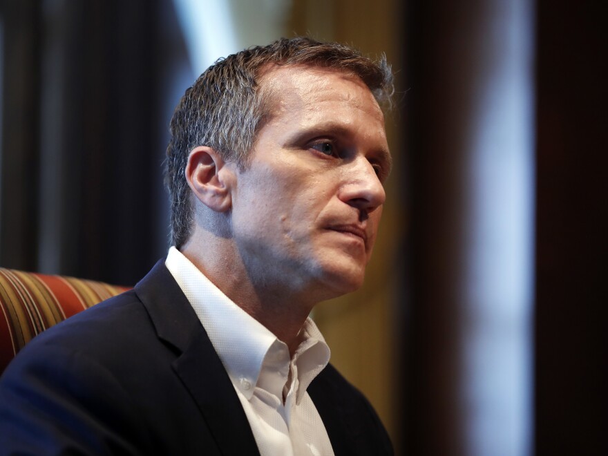 Missouri Gov. Eric Greitens during an interview at the Missouri Capitol in January 2018 after his extramarital affair was exposed.