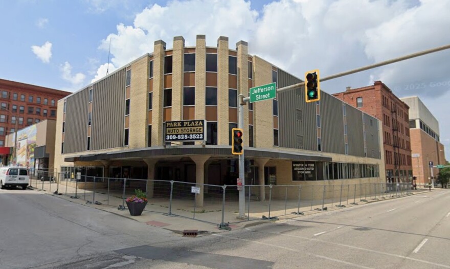 The Park Plaza Garage at 112 E. Jefferson St., Bloomington, was formerly the Auto Hotel.