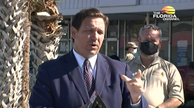 Florida Gov. Ron DeSantis has focused on putting seniors first during his vaccine rollout. Image: Florida Channel video