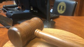 A gavel rests on a desk after adjournment in the Kentucky Senate on January 11, 2019.
