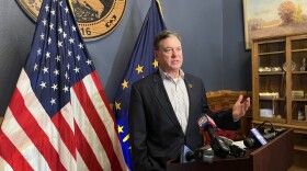 Attorney General Todd Rokita speaks to the media on Friday, March 21, 2025.