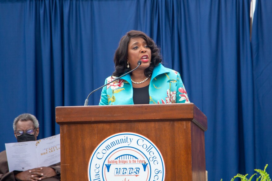 U.S. Congressional Representative Terri Sewell at the 57th annual "Bridge Crossing Jubilee" in Selma