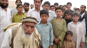 Pakistani refugees displaced by the violence are living in a camp outside Peshawar.