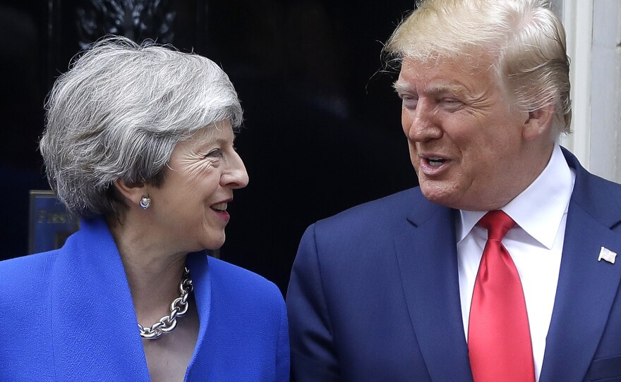 Trump hasn't been shy before and during his visit about expressing his thoughts about a successor to May, who steps down at the end of the week.