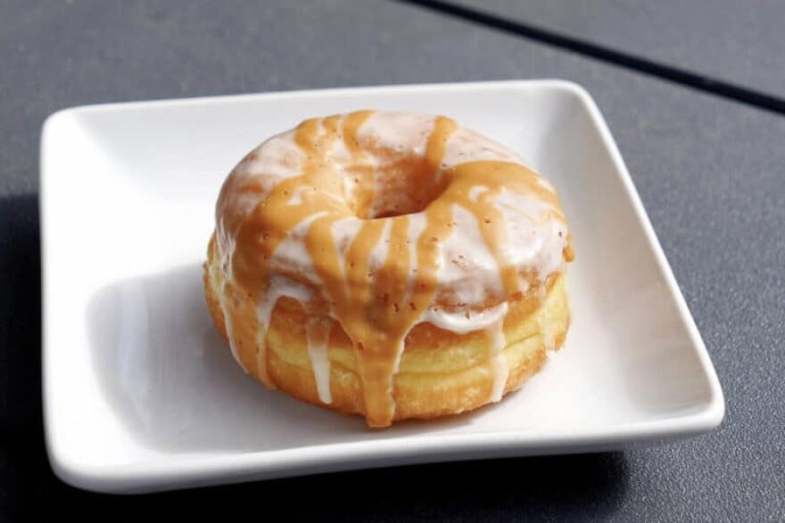 A seasonal Salted Caramel Chai donut from Mr D’s Donuts.