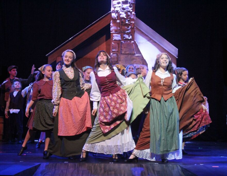 Tevye's three marriage eligible daughters, Tzeitel, Hodel and Chava.