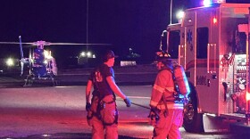 A 14-year-old was airlifted to a local hospital after suffering an apparent gunshot wound Wednesday night.