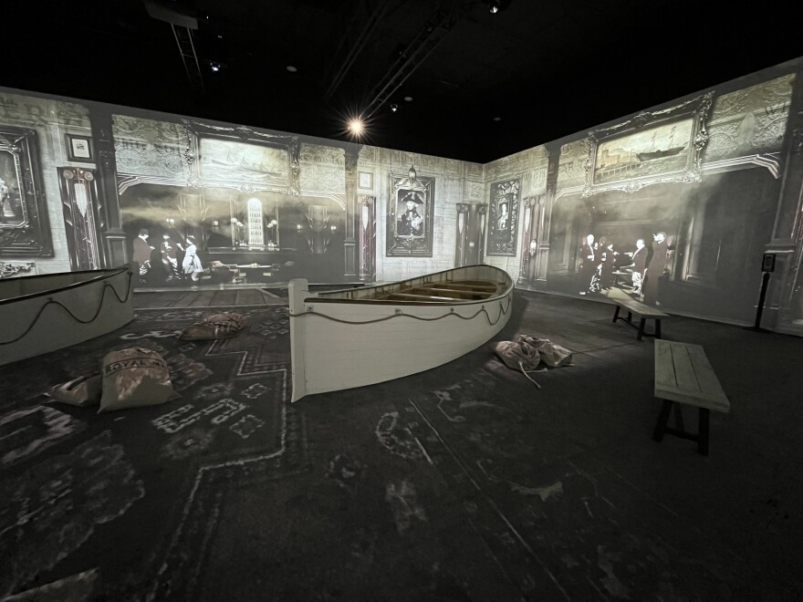 An exhibit paying tribute to the Titanic ship