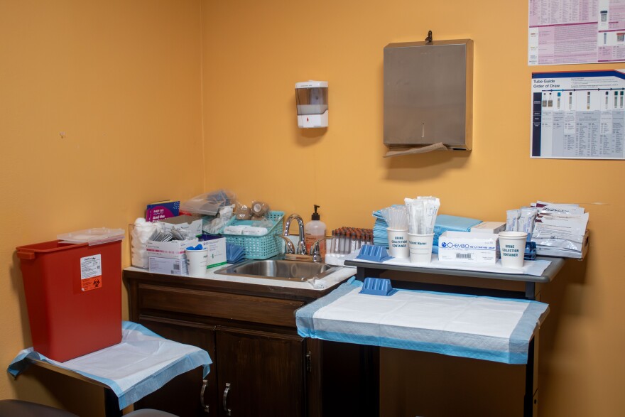 New Hope Wellness Clinic is a "one-stop shop" for patients living with HIV. The lab room is where providers process tests