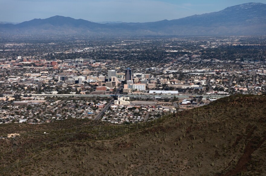 tucson's skyline from the Tucson Mountain Park